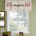 thumbnail image 3 of Halloween Curtain Valances for Windows, Kitchen Valance Window Treatments Panel 2 Pack, Pink Ballet Skull Bat Rustic Rod Pocket Short Curtains for Bathroom Bedroom 42 x 18 Inch, 3 of 8