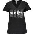 thumbnail image 3 of Inktastic He Is Risen Mirror Words Women's Plus Size V-Neck T-Shirt, 3 of 5
