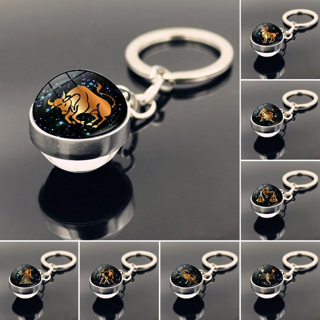 Key Chain Romantic Wide Application Horoscope Shiny Car Keys Women Keychain Backpack Decor