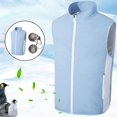 thumbnail image 3 of Chaleco de enfriamiento Macarena con ventiladores para hombres y Mujeres Azul, 3 of 8