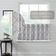 thumbnail image 3 of VHC Brands Frayed Lattice Curtain Tier, Creme & Black, 24x36, Set of 2, 3 of 5