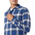 thumbnail image 3 of DOPI Men Long Sleeved Flannel Shirt Striped Shirt Men's Plaid Coat Autumn And Winter Daily Coat (available In Large And High Sizes), 3 of 6