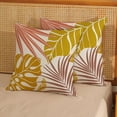 thumbnail image 4 of Summer Outdoor Pillow Covers 18x18 Coral Mustard Yellow Pink Palm Throw Pillows for Couch Tropical Leaf Pillowcase Fall Leaves Plant Decorative Cushion Case for Sofa Bed Decorations Set of 2, 4 of 6
