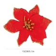 thumbnail image 3 of Monstrate Paño árbol de Navidad decorativo flor falsa moda brillante hogar jardín fiesta Artificial Festival flores Decoración Kits de decoración para fiestas rojo navideño Monstrate JR1170-07, 3 of 6