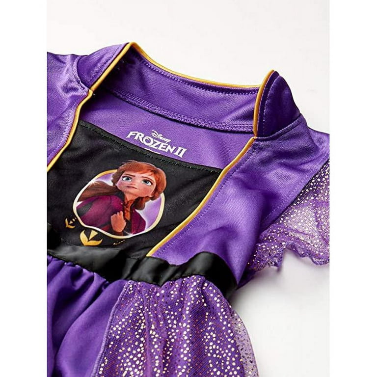 Disney Girls Frozen II Nightgown Pajama Princess Dress Sleepwear Purple Size 3T