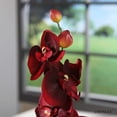 thumbnail image 2 of Hosley Artificail Flowers, 6 Pcs Orchid Phalaenopsis Touch Flowers 28Inch Long Burgundy Realistic Silk Floral Arrangement - for Wedding Party, Graden Decoration, Farmhouse, Home Décor, Office Décor, 2 of 9