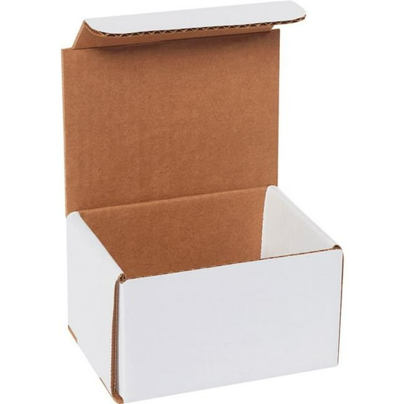 Global Industrial B40159 Corrugated Mailers, White - 5 x 4 x 3 in. - Pack of 50