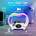 thumbnail image 2 of 6 IN 1 Multifunction Wireless Charger Stand Speaker with RGB Night Light and Clock Fast Charging Station for Phone 16 15 14 13 (Black), 2 of 7