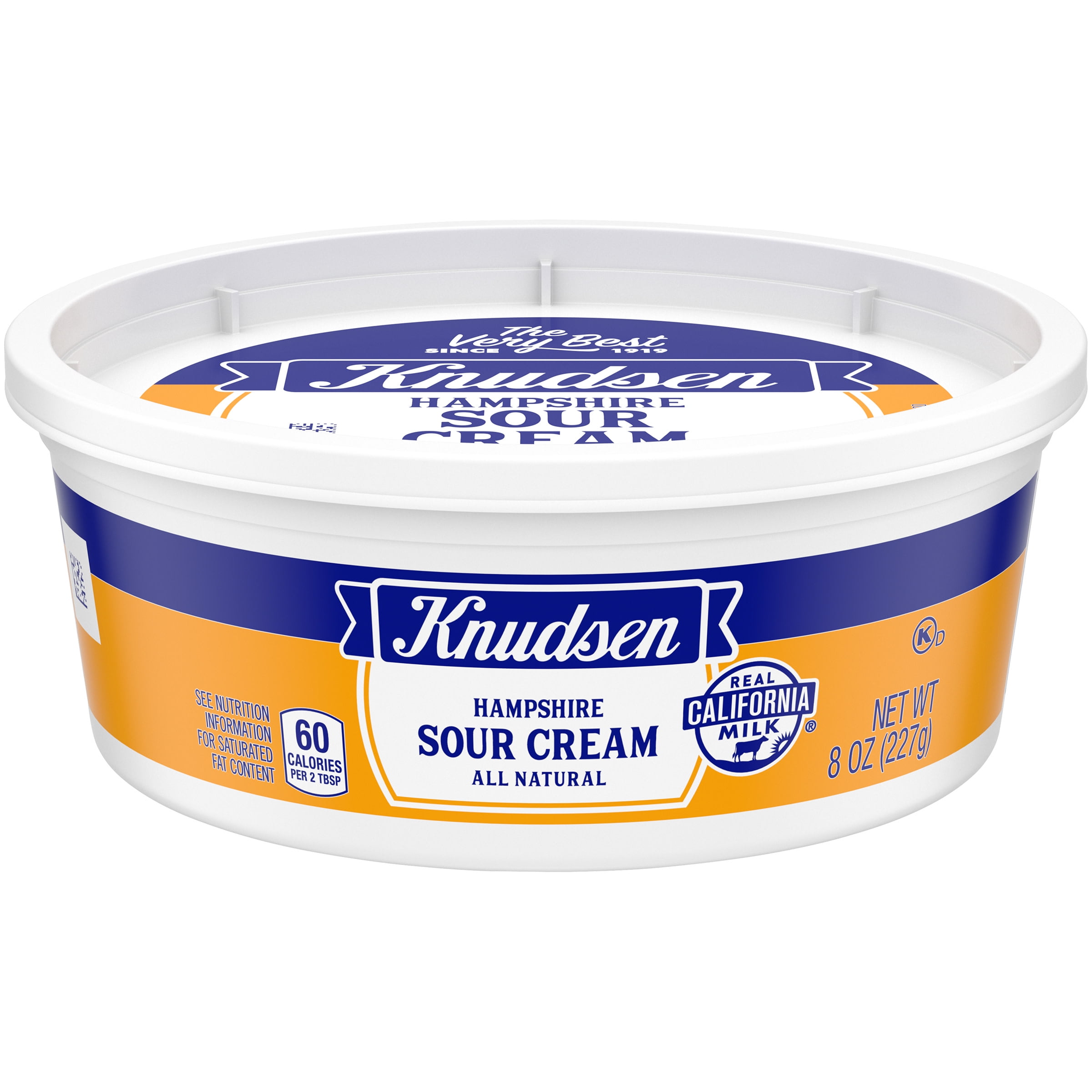 Knudsen Hampshire 100 Natural Sour Cream, 8 oz Tub