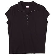 No Boundaries - Juniors' Plus Ribbed Snap Polo