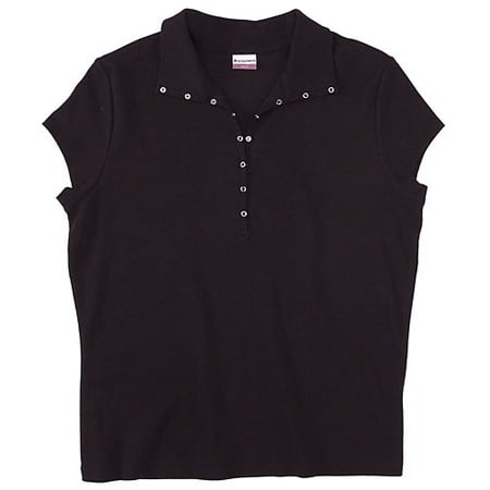 No Boundaries - Juniors' Plus Ribbed Snap Polo