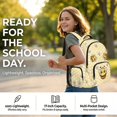 thumbnail image 4 of Uorisanigo Bee Floral Print 4-Piece Backpack for Kids Bookbag with Pencil Box Water Carrier Pouch Lunch Box Bag, Children's Rucksack with Side Mesh Pocket, Lightweight for School, 4 of 7
