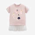 thumbnail image 7 of Kkkded Kids Toddler Cotton Dress for Girls,Summer Little Short Sleeve Dresses Casual Swing Twirly Sundress Soft Cute Cartoon Comfortable Baby Princess Dresses,Size 2-7Years, 7 of 7