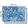 thumbnail image 6 of Blue Paisley Pattern Summer Placemats Table Placemats Set Of 4-Linen Kitchen Washable Placemats Table Mats 11.8"x17.7" Non-Slip Heat Resistant, 6 of 6