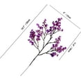 thumbnail image 2 of 6pcs Peacock Artificial Flowers Silk Babys Breath Gypsophila 19.7" for Home Kitchen Decor, 2 of 5