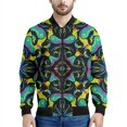 thumbnail image 3 of Chaqueta con cremallera psicodélica abstracta para hombre, sudadera de gran tamaño con estampado 3D, chaquetas bomber de manga larga para primavera y otoño para mujer, 3 of 4
