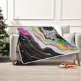 thumbnail image 7 of Yayeee Throw Blanket for Couch Soft Warm 50" x 60" Sofa Chair Bed Decoration, Colorful White, 7 of 7