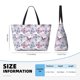 thumbnail image 4 of Fotbe Butterflies in Pastel Bolsa de Viaje para Playa - Resistente al Agua, Bolsa Tote de Gran Capacidad y Ligera con 7 Bolsillos para Mujeres y Hombres, 4 of 7
