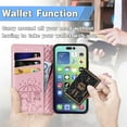 thumbnail image 5 of Wallet Phone Case for iPhone 14 Pro,Cute Cartoon Cat Dog Pattern PU Leather Case with Magnetic Clasp and Cash Card Slots Holder Cover for iPhone 14 Pro (6.1),CD Pink, 5 of 9