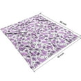 thumbnail image 4 of Purple Butterfly Flower Pattern Blanket,Comfortable Soft Flannel Throw Blanket,All Season,Warm Lightweight Blankets for Sofa Bed Couch Living Room Chair,50"x60", 4 of 4