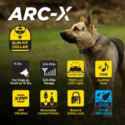 Dogtra ARC-X Remote Training Collar – ¾-Mile Range, for Dogs 15 lbs+, Slim Design, IPX9K Waterproof, 100 Stimulation Levels, Vibration, Tone, Rechargeable