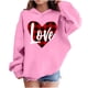 thumbnail image 1 of Sudadera con capucha y estampado de corazón de San Valentín, sudadera de manga larga para niños y niñas, chaqueta para niñas de talla mediana y grande., 1 of 7