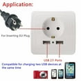 thumbnail image 5 of Ruiboury Dual USB Wall Charger Adapter with One EU Outlet and LED Indicator Light, 5 of 5