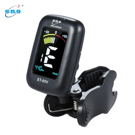 eno ET-05V Professional Clip-on Tuner Automatic Tuning Mode with Colorful LCD Display for Violin Viola Cello Double Bass (Best Viola Tuner App)