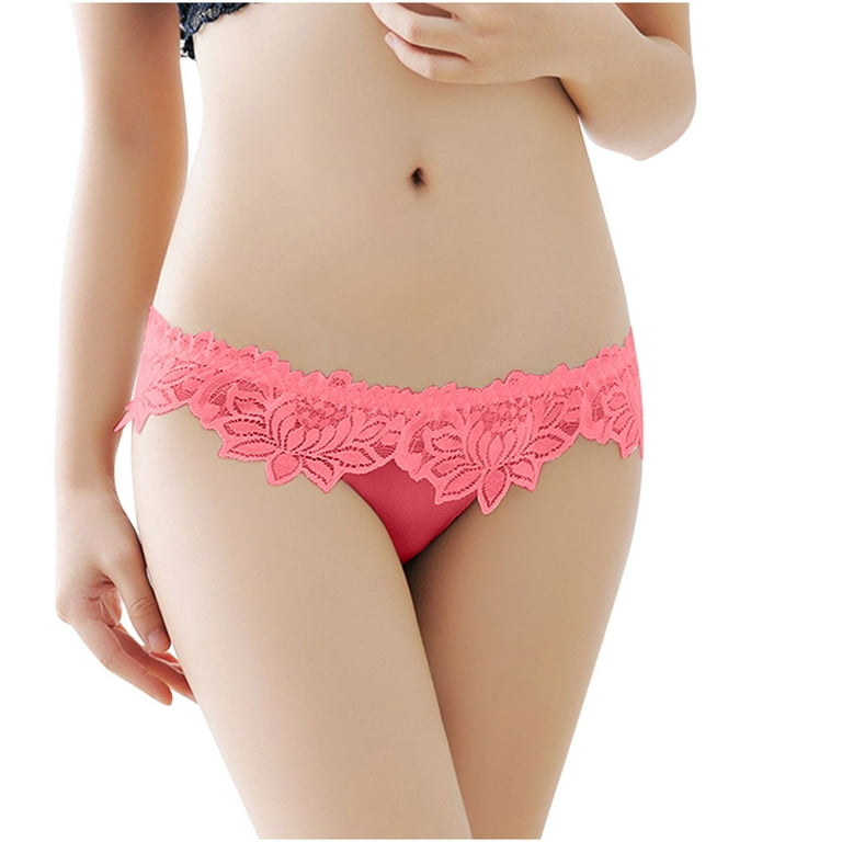 AnuirheiH Sexy Lace Women Solid Comfort Underwear Skin Friendly Briefs  Panty Intimates Thong On Sale