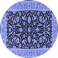 thumbnail image 1 of Ahgly Company Machine Washable Indoor Round Oriental Blue Traditional Area Rugs, 6' Round, 1 of 4