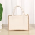 thumbnail image 3 of POINTERTECK Beach Handbag Storage Dust-proof Chic Blank Burlap Gift Bag with Handle, 3 of 5