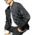 thumbnail image 4 of LANGWYQU Spring Fall Men Solid Casual Stand Collar Zipper Jacket Coat, 4 of 5