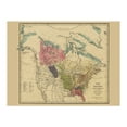 thumbnail image 6 of HISTORIX 1836 North American Indian Tribes History Map Vintage Poster Wall Art Print, 18 x 24 Inch, 6 of 8
