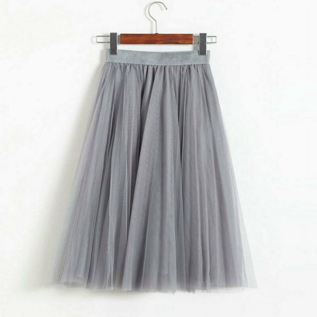 Femmes Filles Doux Doux Tutu Jupe Danse Fée Style Confortable Tulle Solide Maille Jupe Midi