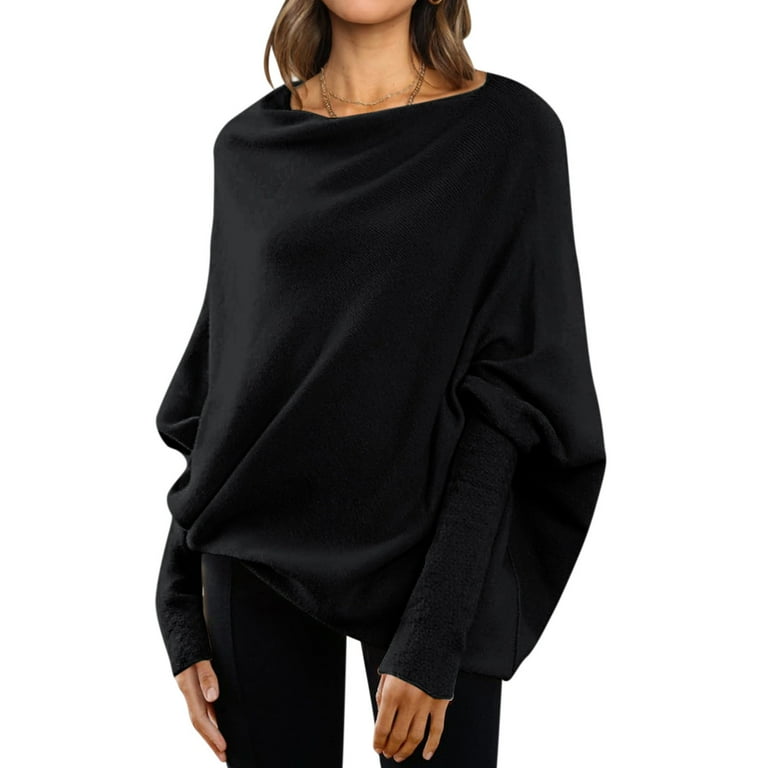 Fashion Slash Neck Off Shoulder Batwing Sleeve Knitting Sweater Fashion Slash Neck Off Shoulder Batwing Sleeve Knitting Sweater