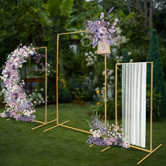 Metal Backdrop Stands Steel Tube Modern Rectangular Metal Backdrop Stands, Gold Rectangular Balloon Frames