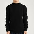 thumbnail image 2 of Annhoo Kids Sweaters Fall Winter Mock Neck Long Sleeve Thick Undershirts Boys Girls Casual Comfy Knitted Tops, 2 of 5