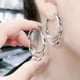 thumbnail image 4 of Aretes de Triple Capa con Luz Fluida, Aretes Grandes de Aguja de Plata 925 para Mujer, Aretes y Aretes de Plata Simples y Versátiles, 4 of 10