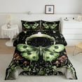 thumbnail image 2 of jejeloiu Green Moth Full Size Comforter Sets,Brown Fungus Moushroom Bedding Comforter Set,Rustic Plants Leaves Bedding Sets For Kids,Breathable Home Decor Reversible,3-Piece, 2 of 8