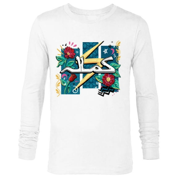 Marvel Studios’ Ms. Marvel Kamala Necklace to Logo - Long Sleeve T-Shirt for Men - Customized-White