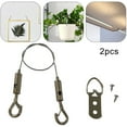 thumbnail image 3 of BTOER Sturdy Metal Wire Rope Adjustable Mirror Frame Kit Wall Hanging Wire with Hook, 3 of 8