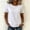 White, variant on Refreshing Shirts for Women Short Sleeve Crew Neck Pink Pull-On Tops Modern Refined Solid T-Shirts Pink,Xl
