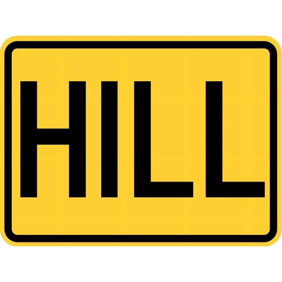 Traffic & Warehouse Signs - Steep hill, Delaware - Weather Approved Aluminum Street Sign, 0.04 Thickness - 10" X 7"