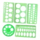 thumbnail image 1 of Juego de 5 Plantillas de Dibujo Geométrico, Plantillas de Regla de Medición de , Ligeras, Accesorios para Ingeniería Y Dibujo Técnico., 1 of 9