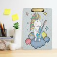 thumbnail image 6 of FMSHPON Beautiful UnicornGuitar Starry Clipboard Hardboard Wood Nursing Clip Board and Pull for Standard A4 Letter 13x9 inches, 6 of 8