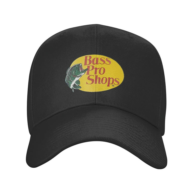 Mryumi Bass Pro Shop Casquette Black Adjustable Mesh Baseball Cap for Hat Fishing Hat Unisex, Adult Unisex, Size: One Size