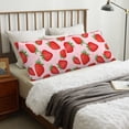 thumbnail image 4 of Fotbe Strawberries Funda para Almohada Corporal con Diseño, Funda de Microfibra Ultrasuave de 20x54 Pulgadas, Ropa de Cama Elegante, 4 of 7