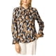 thumbnail image 2 of INSPIRAR CHIC Blusa Vintage de Manga Larga con Volantes y Cuello en V Floral para Mujeres 3XL Azul Naranja, 2 of 7