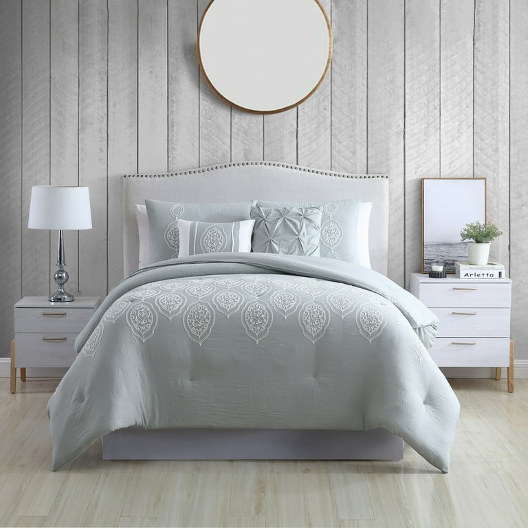 Modern Threads 5-Piece Grey Queen Comforter Set in the Bedding Sets  department at