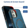 thumbnail image 5 of Magnetic for iPhone 16 Case with Crossbody Strap, [Compatible with MagSafe] Built-in Kickstand. Rugged Protection Heavy Duty Shockproof Phone Case for iPhone 16,Darkblue, 5 of 7